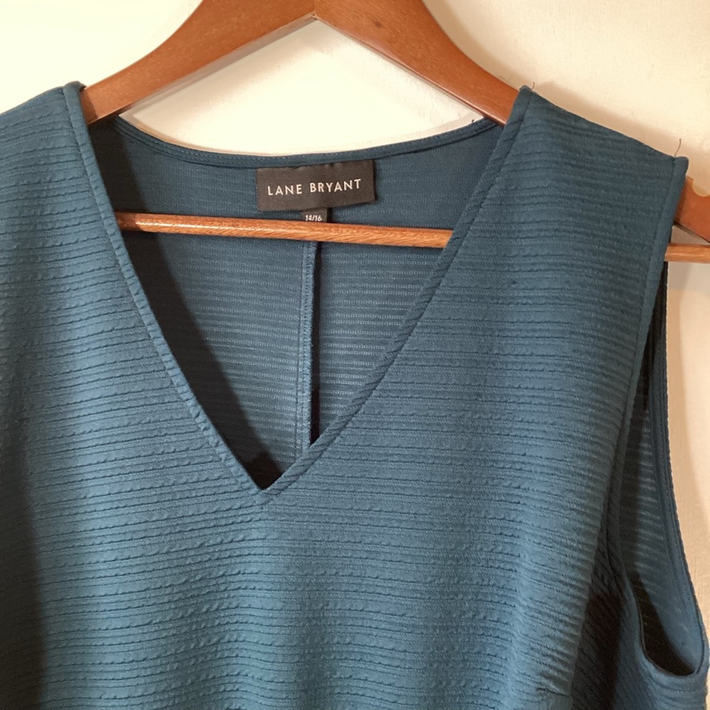 Lane Bryant Sleeveless Blue Dress Size 14/16 - Picture 2 of 7